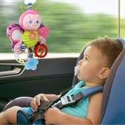 Resim Bebek Arabası Pendent Oyuncak, Derin Pembe, Polyester Lif, Çalan, Peluş Karikatür, Renkli ve Uyarıcı, Güvenlik Koltukları, Haha Aynası, Sesli Kağıt, Tutma Döngüsü, Sakız ile, Bebek için 