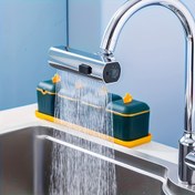 Resim 1pc 3-Modlu Çok Fonksiyonlu Musluk Aeratörü ile Adaptör - Çift Fonksiyonlu Lavabo Musluğu Nozulu, Suyun Çarpmasını Önleyen Su Filtresi Musluk Başı - Metal, Plastik, Bakır Alaşımlı Yapı 