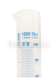 Resim ISOLAB 1000ml Plastik Mezür Mavi Skala 
