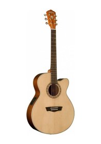 Resim Washburn Wg7sce Harvest Serisi Elektro Akustik Gitar Orta Seviye - Grand Auditorium Masif Ladin Kapak, Konforlu Ga Kasa Yapısı, Barcus Berry Eq4t Manyetik Sistemi Uyum: Dengeli Mid Ve Tiz Tepkisi 