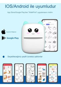 Resim Kablosuz Bt İle Mini Cep Yazıcı Fotoğraflar, Makbuzlar,yazdırma 