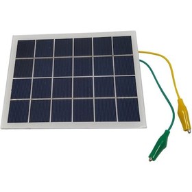 Resim Güneş Paneli 6V 2.5W 400Ma 120Mmx155Mm Krokodil Kablo Montajlı 