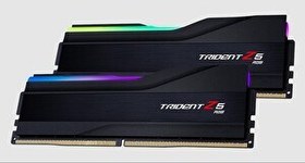 Resim GSkill Trident Z5 Rgb Siyah DDR5-6400MHZ CL32 32GB (2X16GB) Dual (32-39-39-102) 1.4V (F5-6400J3239G16GX2-TZ5RK) 