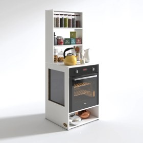 Resim Kenzlife ankastre fırın dolabı ismihan byz 165*60*56 mutfak raflı 