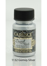 Resim 1132 Gümüş - Cadence Dora Metalik Kumaş Boyası 