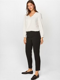 Resim Faik Sönmez Slim Fit Krep Pantolon Siyah 