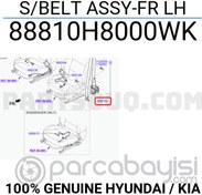 Resim Ön Emniyet Kemeri Sol Orjinal | 88810H8000Wk 