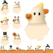 Resim Halloween Hayalet Temalı Telefon Kılıfı Süsleri - Fena Karikatür Hayaletler Fenerler ve Yaratıklarla, Dayanıklı Süsler Olarak Eğlenceli Telefon Aksesuarları. 