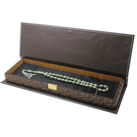 Resim Kahverengi Deri & Ahşap Kombinli Elegance Tesbih Kutusu 