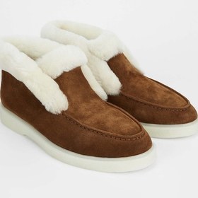 Resim Tamer Tanca Kadın Hakiki Deri Kahverengi Casual Bot 902 4044 Bn Bot Sk23/24 Tutun Suet Kahverengi 