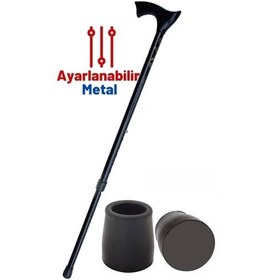 Resim TransForMacion 6 ADET Pongnas Siyah Yükseklik Ayarlanabilir Metal Baston 