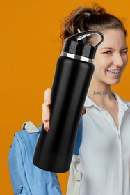 Resim SEDEF SİLVER Emzikli 500 ml Çift Katman Çelik Matara Pipetli Termos 