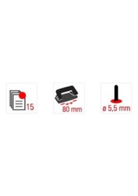 Resim Delta 109 Standart Delgeç Perforatör 15 Sf. Siyah 