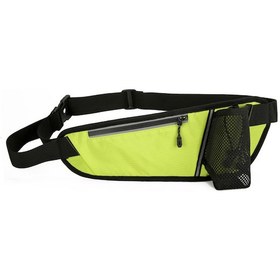 Resim Vkemall Yeşil Spor Bel Çantası - Hafif, Su Geçirmez Nylon - 7 İnç Telefon + Su Şişesi Taşıma - Yürüyüş, Koşu, Bisiklet, Dağcılık İçin - Yansıtıcı Şeritli Yeşil 