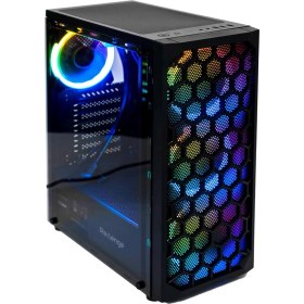 Resim Genel Markalar X-Drive 4 Adet Rgb Fanlı Mesh Panel Şeffaf Temperli Cam Gaming Oyuncu Bilgisayar Kasası (0, Watt) 