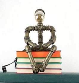 Resim RAMDET Hediyelik Kitap Okuma lambası, el yapımı endüstriyel masa lambası 