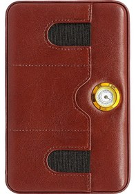 Resim Cohiba Çakmak Kesicili Bordo Deri Puro Taşıma Çantası - Seyahat Humidoru - Tr8830 