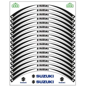 Resim Sevenkardeşler Siyah Beyaz Suzuki Reflektörlü Jant Şeridi 