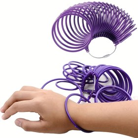 Resim 1pc FlexiMeas FlexiMeas Plastik Bilezik Bilek Boyu Ölçüm Aracı, Ayarlanabilir Yüzük Ölçüm Aleti, Takı Yapımı, El Sanatları ve Boncuklu Aksesuarlar için 