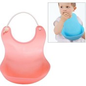 Resim Sones Bebek Küçük Çocuk Yürümeye Başlayan Çocuk Su Geçirmez Silikon Önlük Bebekler Beslenme Öğle Yemeği Rulo Önlük Pembe 