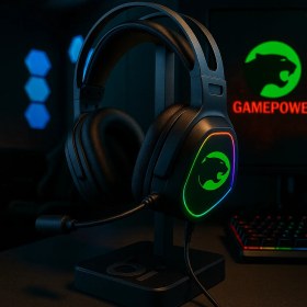 Resim Gamepower Kyruse Gri 7.1 Surround Rgb Gaming Titreşimli Kulaklık + Standlı Set 