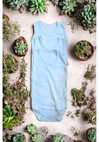 Resim Salar Ticaret Bebek Basic Ribana Bisiklet Yaka Fitilli 3lü Atlet Body -yeşil Yeşil 