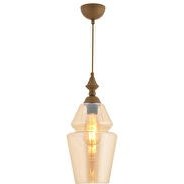 Resim Leila Tekli Elegant Camlı Eskitme Modern Sarkıt Avize Apliqa