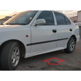 Resim Hyundai Accent Admire Yan Marşpiyel Seti Mat Siyah Plastik 2000-2006 