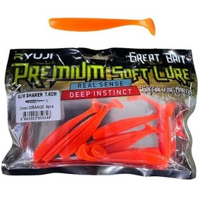 Resim Ryuji Slim Shaker 7.6cm 2.5gr Lrf Silikon Yem 9 Lu Paket Orange 
