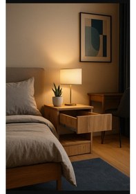 Resim Arya Ahsap Renk Gizli Bölmeli Komodin Ahşap 