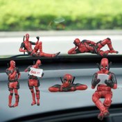 Resim Marvel Deadpool figürü, her türlü odaya uygun, iç ve dış mekan görüntüsü, elektrik gerektirmez - Avengers araba dekorasyon seti ve yaratıcı masaüstü kukla dekorasyonu, Noel ve Yeni Yıl hediyeleri, Noel için en iyisi 