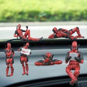 Resim Marvel Deadpool figürü, her türlü odaya uygun, iç ve dış mekan görüntüsü, elektrik gerektirmez - Avengers araba dekorasyon seti ve yaratıcı masaüstü kukla dekorasyonu, Noel ve Yeni Yıl hediyeleri, Noel için en iyisi 