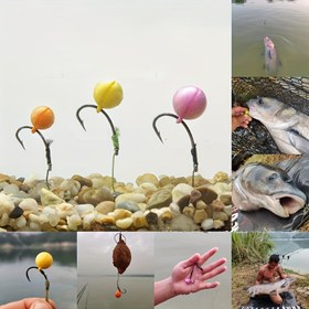 Resim 1 set balıkçılık boncukları, sazan avı için Avrupa tarzı yüzen boncuk | top yem | pellet - tatlı su balıkçılığı aksesuarları, yüksek hassasiyetli ekipman 