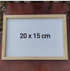 Resim 20x15cm Beyaz Ahşap Çerçeveli Pano Camsız - Arkalık Sabit 