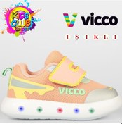 Resim Vicco Melodic Işıklı Ortopedik Çocuk Spor Ayakkabı Pudra 