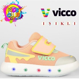 Resim Vicco Melodic Işıklı Ortopedik Çocuk Spor Ayakkabı Pudra 