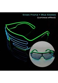 Resim Led Işıklı Parlayan Renkli Festival Bar Kulüp Düğün Eğlence Parti Gözlüğü 