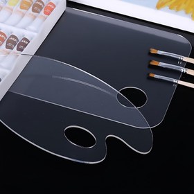 Resim Premium Akrilik Sanatçı Paleti - Yağlıboya, Grafiti & El Sanatları için Şeffaf Oval Karıştırma Tepsisi, Palet 