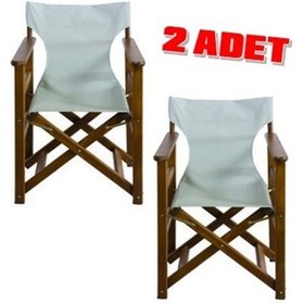 Resim Motoryagmarket Orphey Rejisör Tipi Katlanabilir Ahşap Sandalye Pvc Oturum X2 Ceviz 