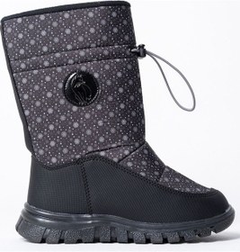 Resim GİMER - Lastikli Siyah Baskılı Paraşüt Kar Botu - COOL0503G Siyah 