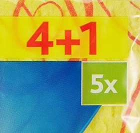 Resim Vileda Temizlik Bezi, Novolon, Kir söken cepler, 4+1'li Avantaj Paket 