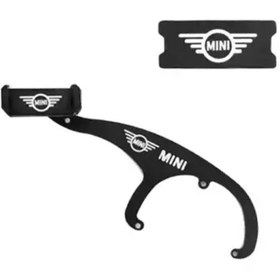 Resim RoseTR Mini Cooper R60 Countryman R60 Paceman Araç Içi Telefon Tutucu Mini Logolu Telefon Tutacağı 2011-17 