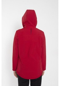 Resim Crozwise Bayan Kapşonlu Softshell Mont Kırmızı 