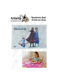 Resim Beslenme Bezi Kız Modeli Yıkanabilir 32x47 Cm 1 Adet Beslenme Örtüsü Okul Öncesi Kreş Anasınıfı İlkokul İçin İdeal Beyaz 