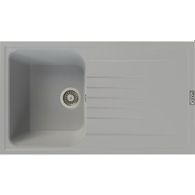 Resim Polex Cristalüx Granit Evye P-02 Gri Tezgah Altı Ve Tezgah Üstü Mutfak Evyesi 85x49.5 CM 