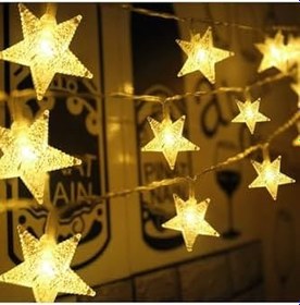 Resim Yıldız Led Dize 3 Mt. Sarı Işık (gün Işığı) Dekoratif Led Aydınlatma Pilli Led 