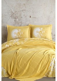 Resim Çeyizdiyarı Rainbow Nakışlı Dokuma Pike Takımı Sarı 