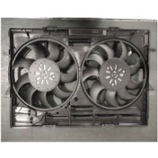 Resim Audi A4 A5 A6 A7 Q3 Q5 1.8 TFSI 2.0 TDI TFSI 2.7 TDI 3.0 TDI 3.2 FSI 2008 Sonrası Fan Motoru Davlumbazlı 365 Mm 4 Fiş 400W 