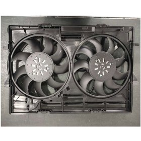 Resim Audi A4 A5 A6 A7 Q3 Q5 1.8 TFSI 2.0 TDI TFSI 2.7 TDI 3.0 TDI 3.2 FSI 2008 Sonrası Fan Motoru Davlumbazlı 365 Mm 4 Fiş 400W 