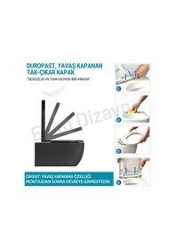 Resim Aqua Bagno Alpha Asma Klozet + Yavaş Kapanan Kapak -Mat Siyah 
